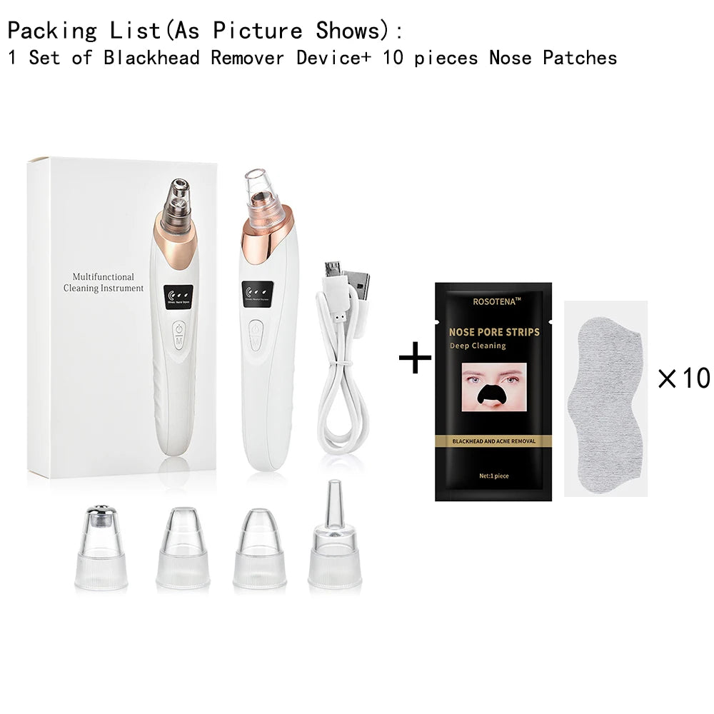 Blackhead Remover Vacuum Suction USB Rechargeable Facial Pore Cleaner Comedone Spot Acne Pimple Black Head Extractor Care Tools (Copy)