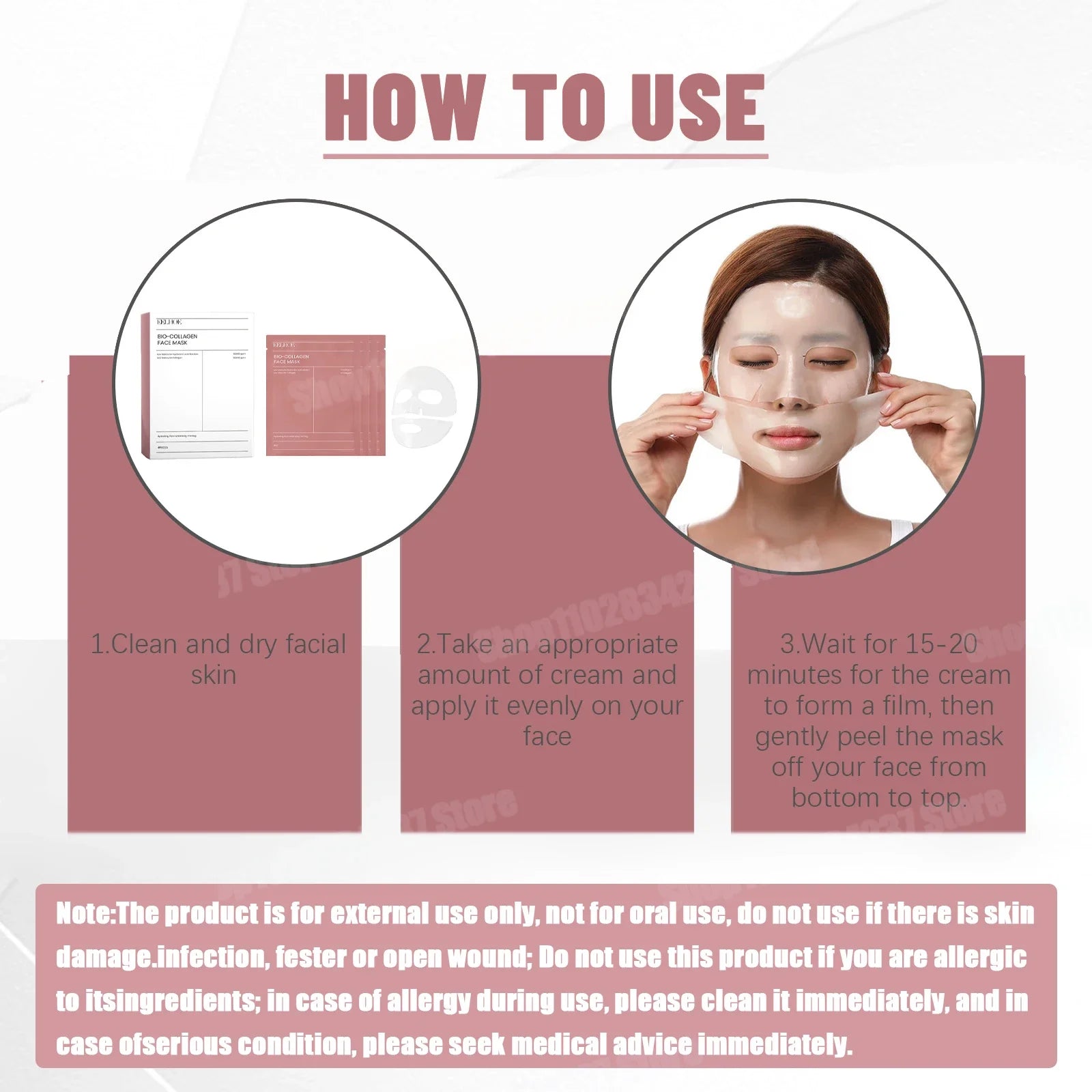 Bio Collagen Face Mask Deep Hydrating Overnight Moisturizer Pore Minimizing Refreshing Brightening Unisex Skin Care