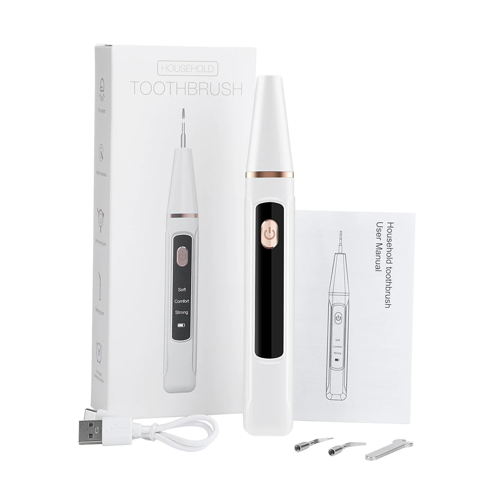 Electric Dental Scaler Ultrasonic For Teeth Whiting Sonic Teeth Cleaner Stone Removal Tartar Stain Calculus Remover with LED