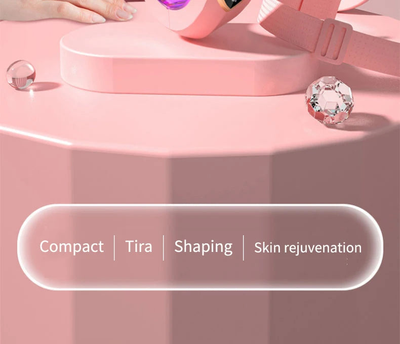LED Photon Therapy Facial Vibration Massager Slimming Lifting Device Heated Double Chin Face V Lifter Rechargeable Beauty Tool