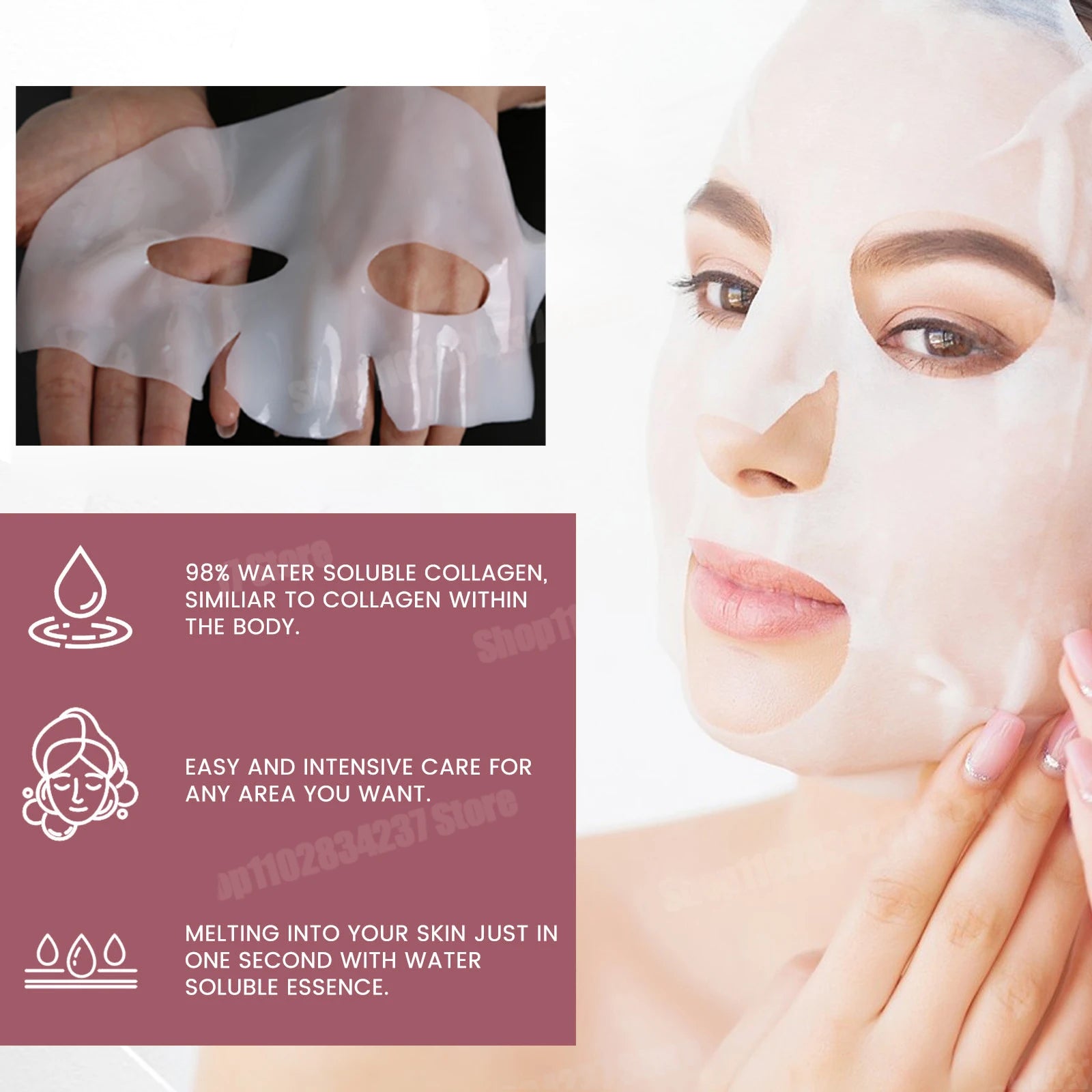 Bio Collagen Face Mask Deep Hydrating Overnight Moisturizer Pore Minimizing Refreshing Brightening Unisex Skin Care