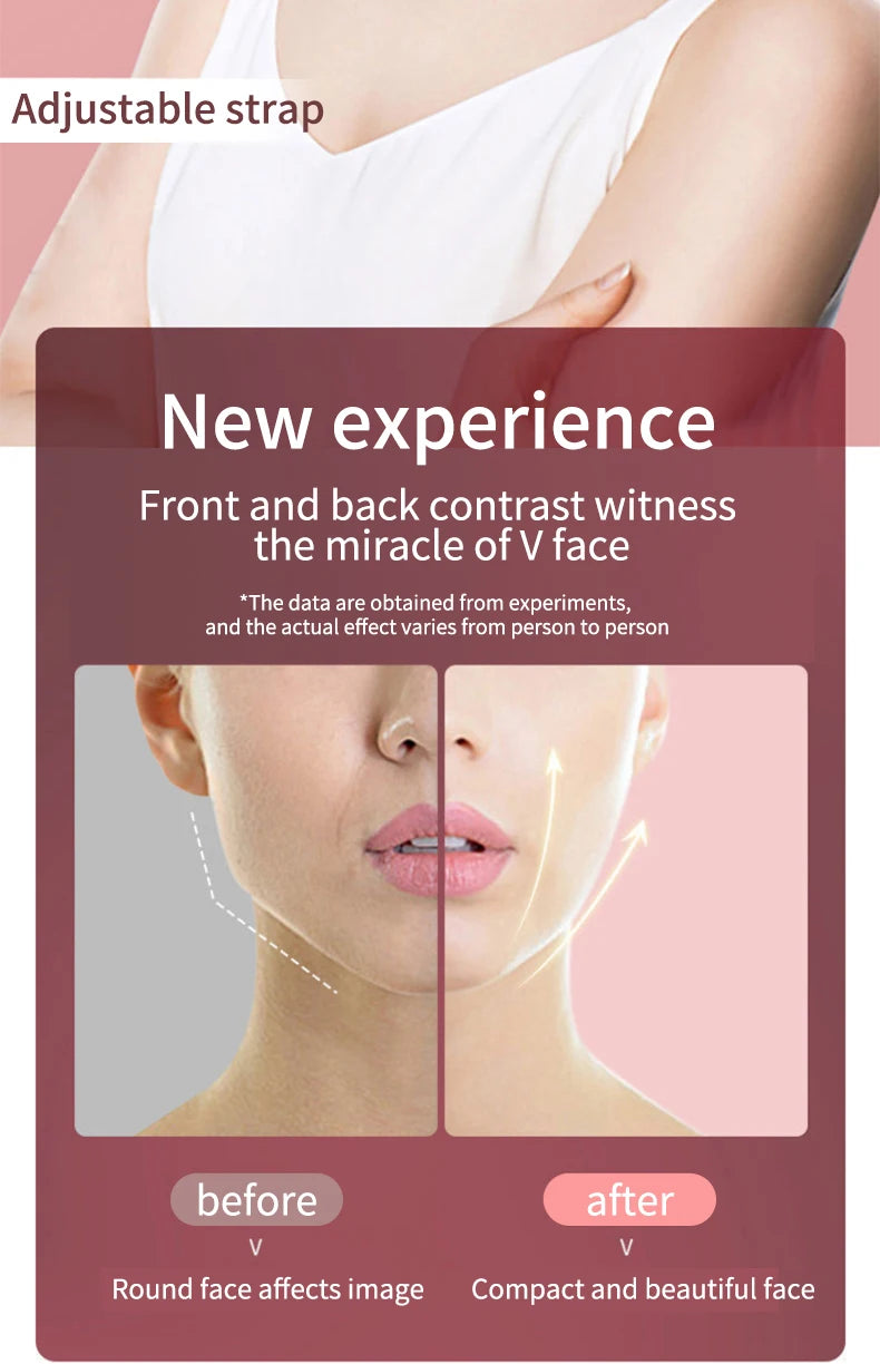 LED Photon Therapy Facial Vibration Massager Slimming Lifting Device Heated Double Chin Face V Lifter Rechargeable Beauty Tool