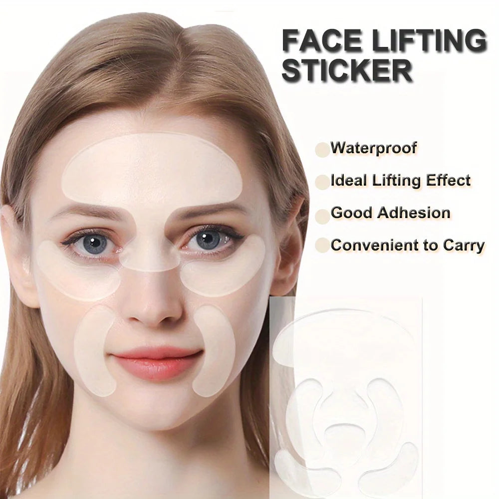 LSHOW Silicone Face Anti-Wrinkle Patches for Women - Reusable Forehead Under-Eye & Smile Line Reducer for Wrinkle Reduction