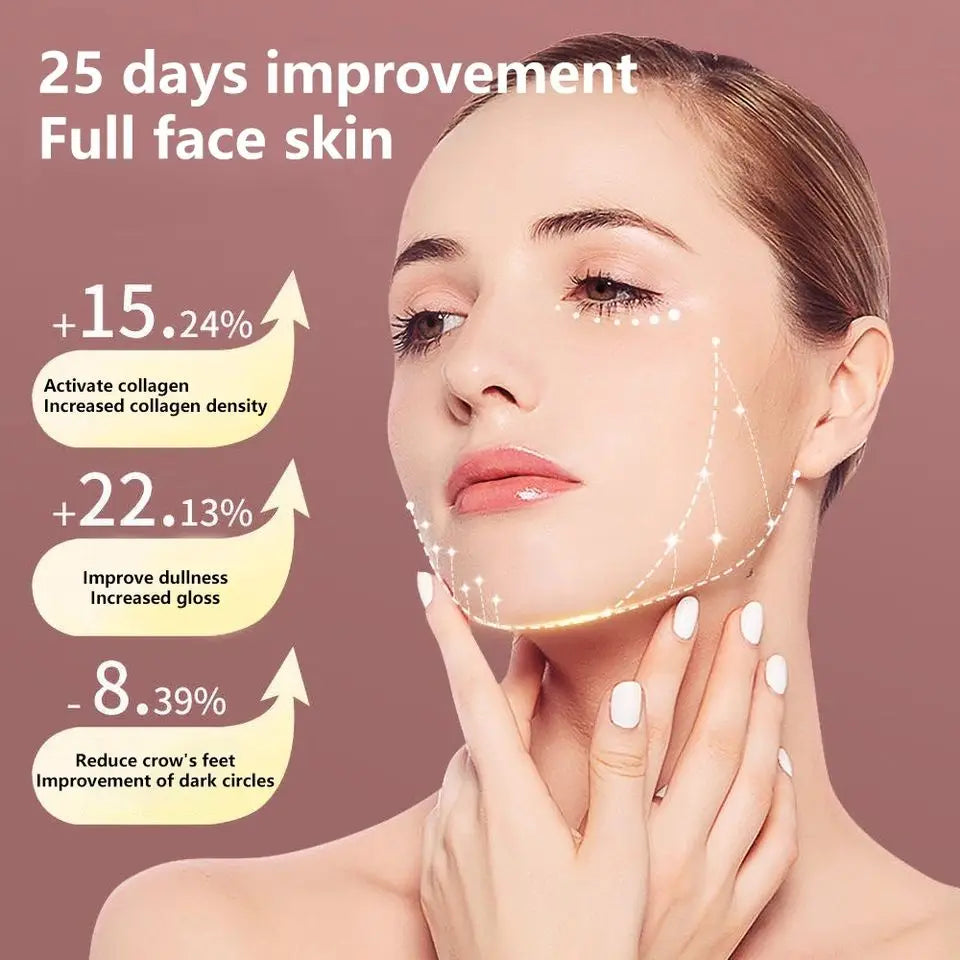 LED Photon Therapy Facial Vibration Massager Slimming Lifting Device Heated Double Chin Face V Lifter Rechargeable Beauty Tool