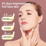 LED Photon Therapy Facial Vibration Massager Slimming Lifting Device Heated Double Chin Face V Lifter Rechargeable Beauty Tool