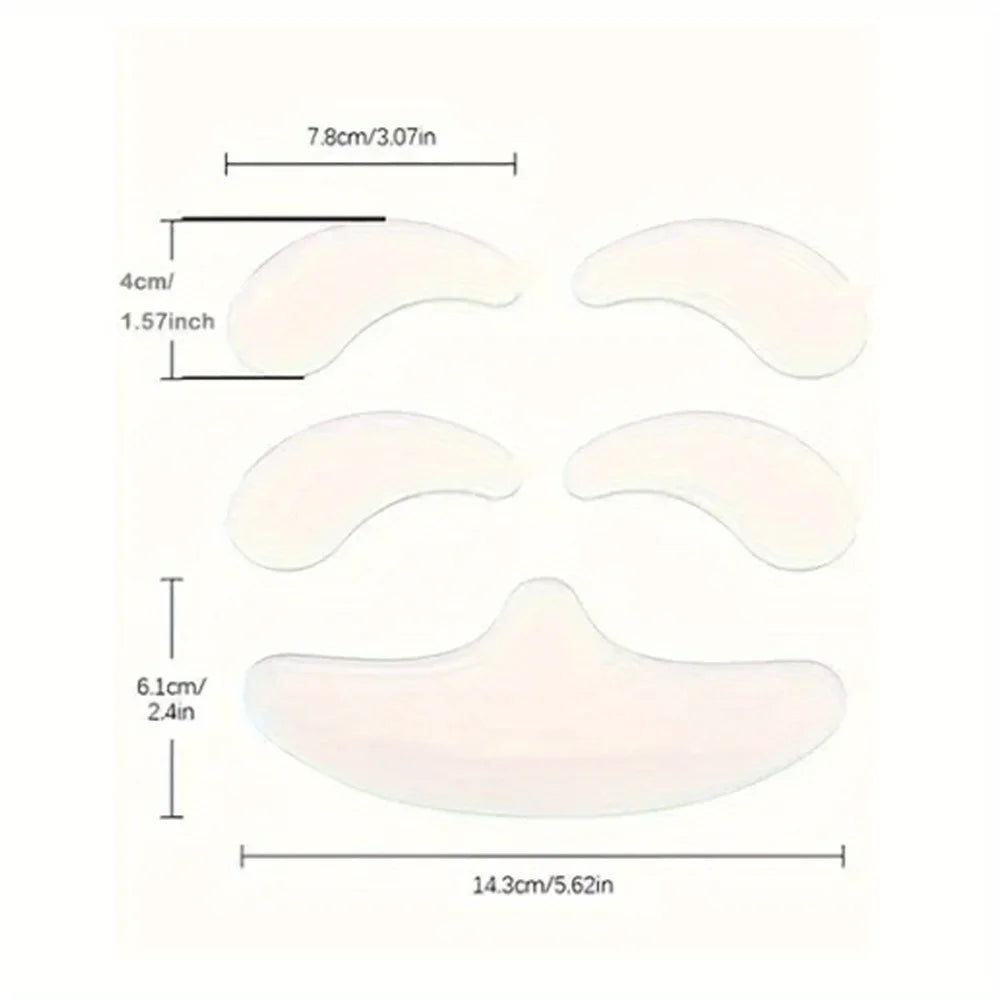 LSHOW Silicone Face Anti-Wrinkle Patches for Women - Reusable Forehead Under-Eye & Smile Line Reducer for Wrinkle Reduction