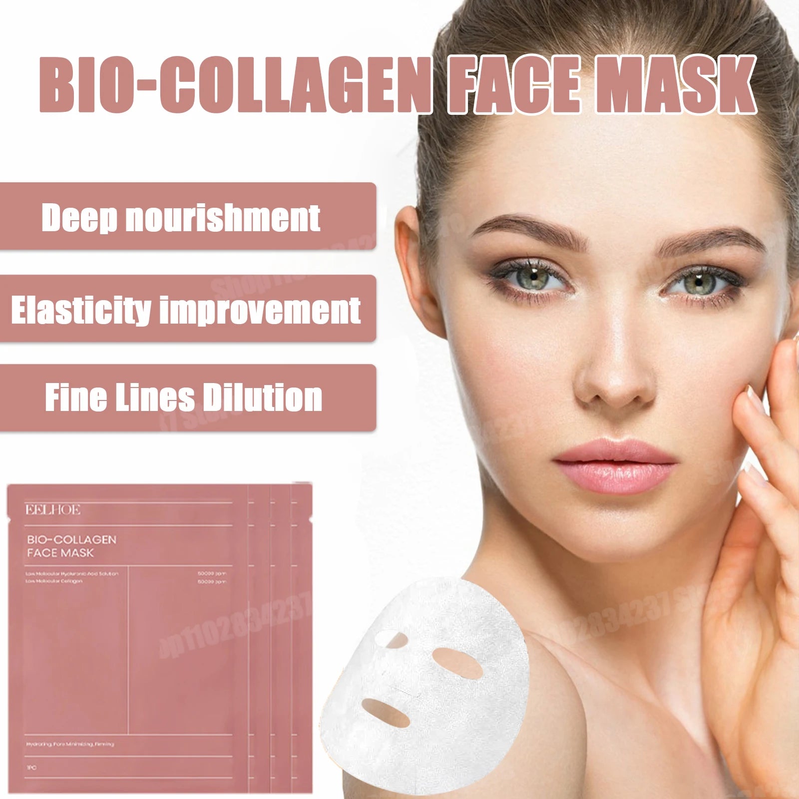 Bio Collagen Face Mask Deep Hydrating Overnight Moisturizer Pore Minimizing Refreshing Brightening Unisex Skin Care