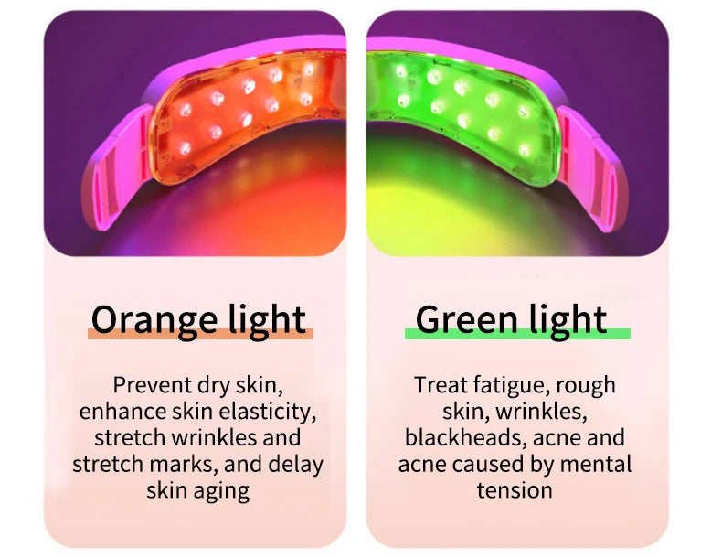 LED Photon Therapy Facial Vibration Massager Slimming Lifting Device Heated Double Chin Face V Lifter Rechargeable Beauty Tool