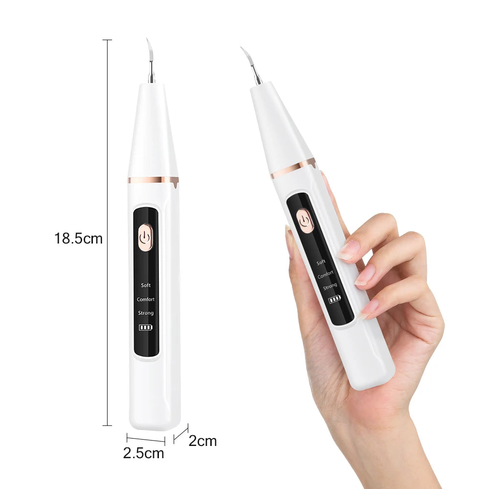 Electric Dental Scaler Ultrasonic For Teeth Whiting Sonic Teeth Cleaner Stone Removal Tartar Stain Calculus Remover with LED