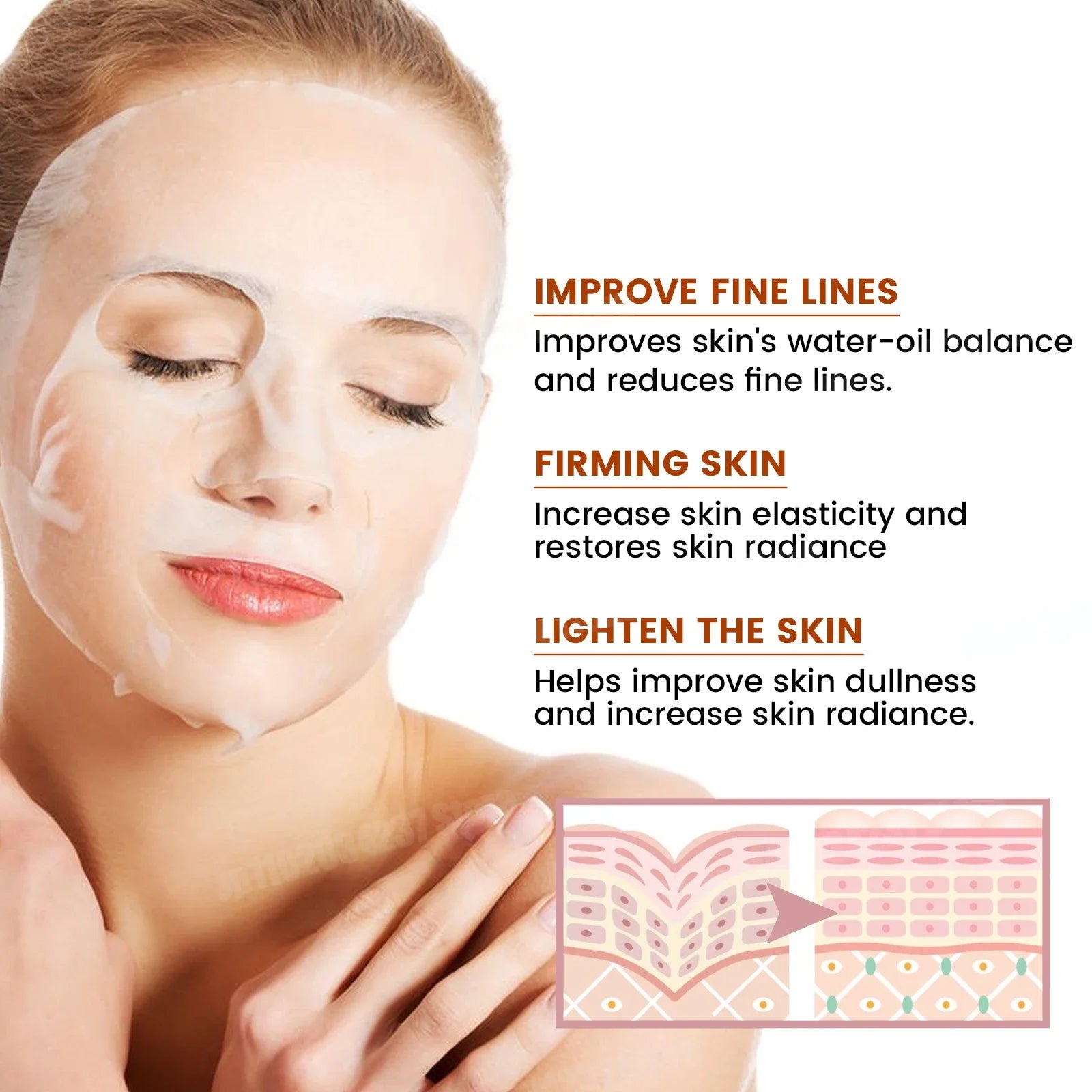Bio Collagen Face Mask Deep Hydrating Overnight Moisturizer Pore Minimizing Refreshing Brightening Unisex Skin Care