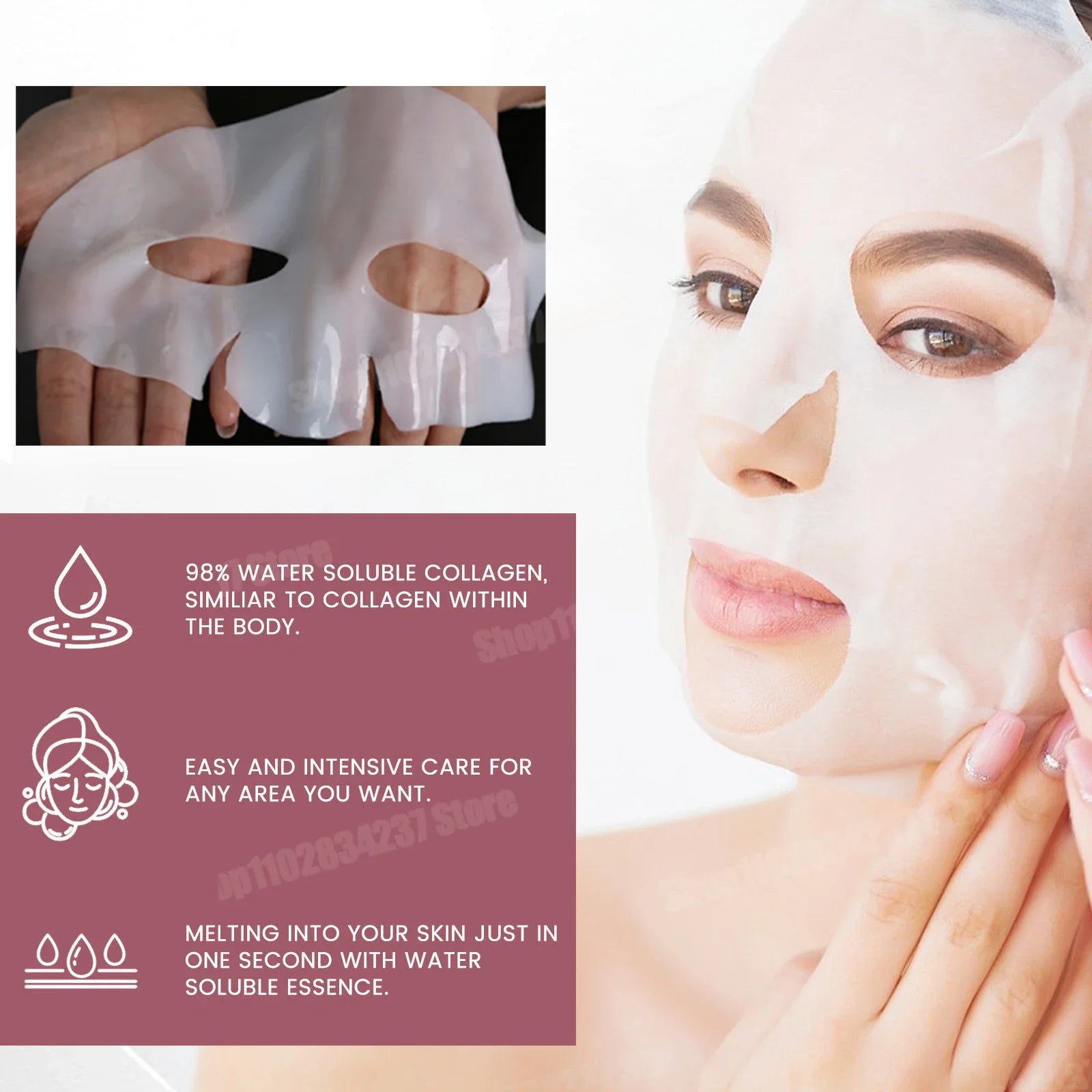 Bio Collagen Face Mask Deep Hydrating Overnight Moisturizer Pore Minimizing Refreshing Brightening Unisex Skin Care