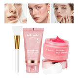 Collagen Jelly Cream Hydrolyzed Collagen Overnight Facial Mask Wrapping Peel-Off Mask Hydrating Firming Moisturizing SkinCare