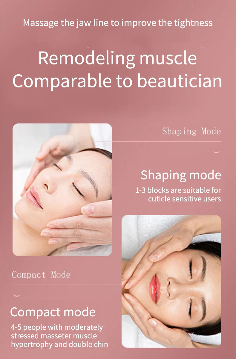 LED Photon Therapy Facial Vibration Massager Slimming Lifting Device Heated Double Chin Face V Lifter Rechargeable Beauty Tool