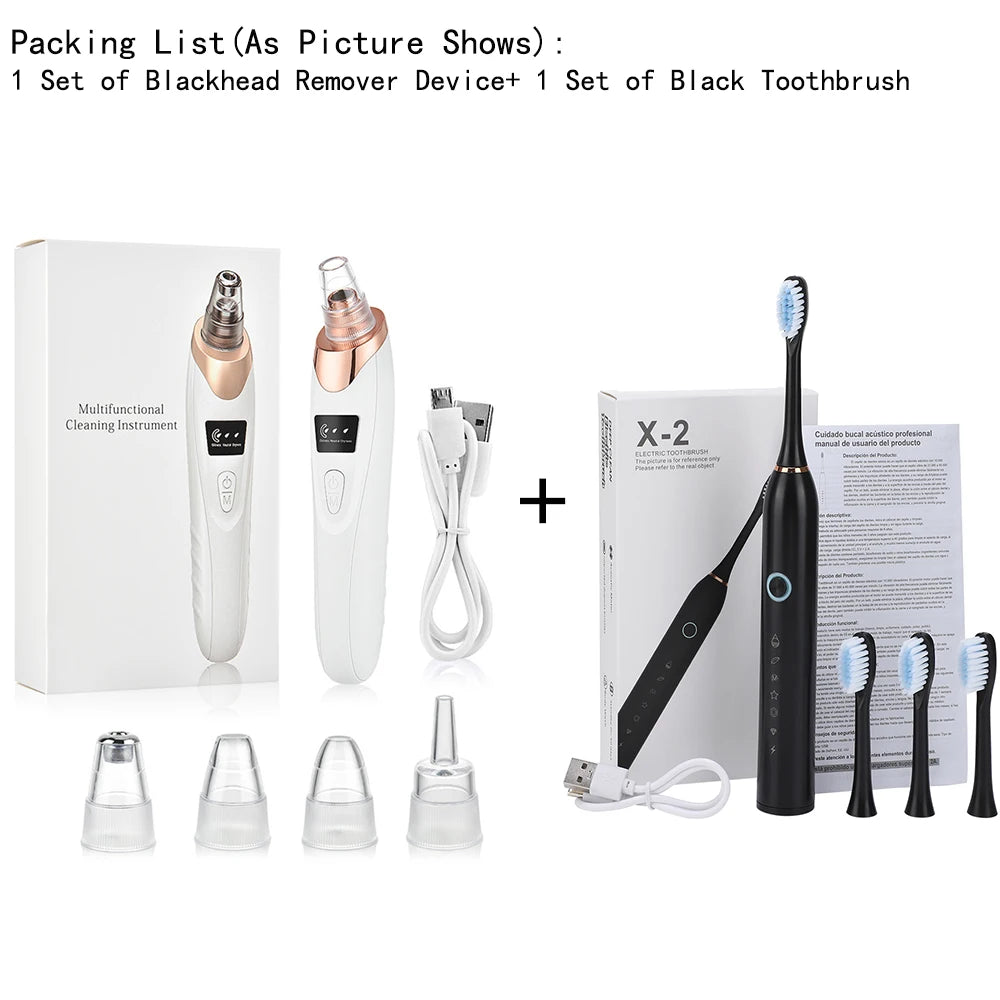 Blackhead Remover Vacuum Suction USB Rechargeable Facial Pore Cleaner Comedone Spot Acne Pimple Black Head Extractor Care Tools (Copy)