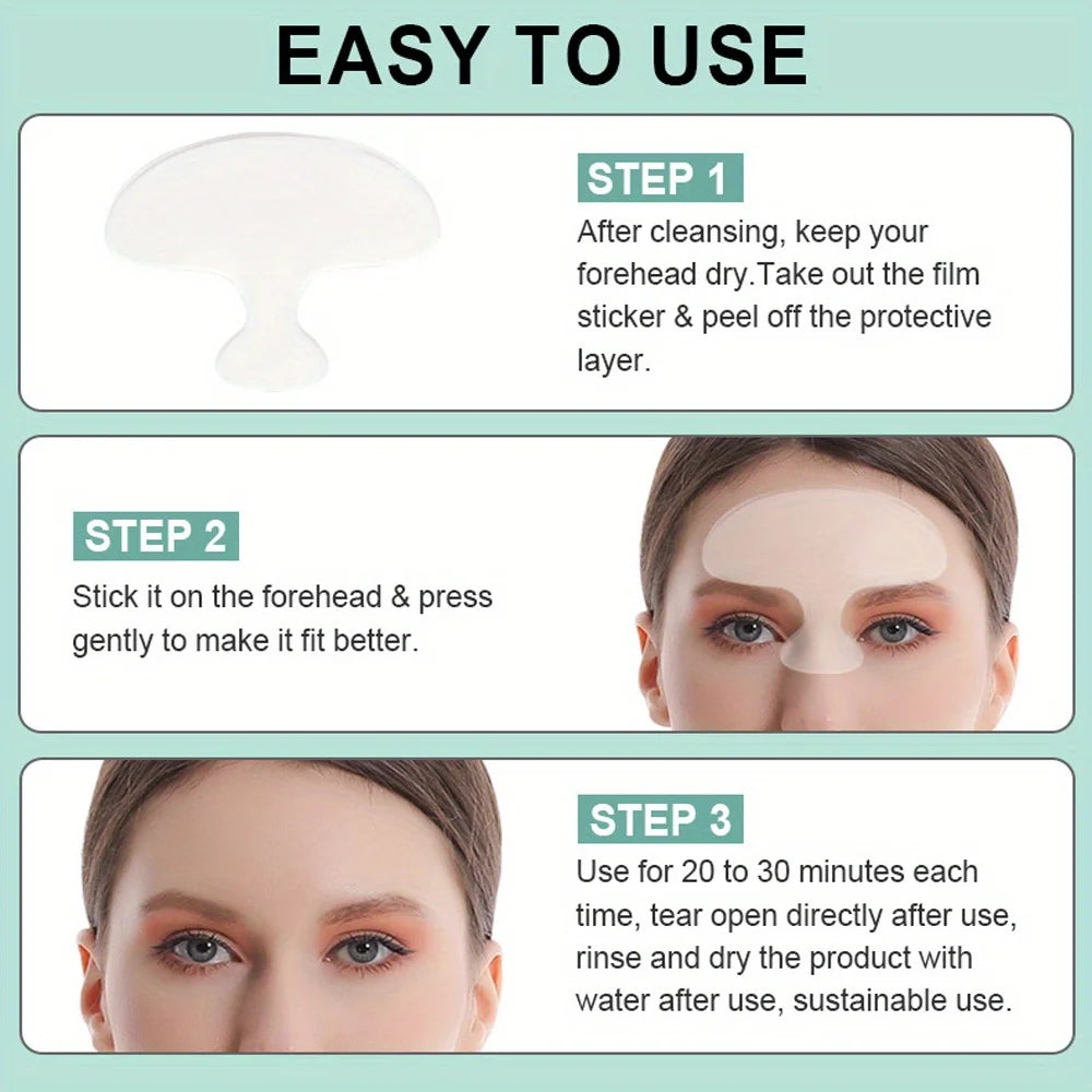 LSHOW Silicone Face Anti-Wrinkle Patches for Women - Reusable Forehead Under-Eye & Smile Line Reducer for Wrinkle Reduction